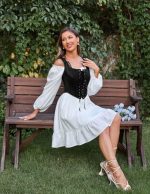 "Scarlet Enchantment: Vintage-Inspired Overbust Corset Bustier Top" - Image 5
