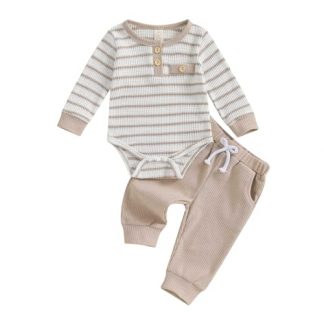 Snug & Stylish Striped Baby Boy Outfit Set