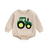 A-beige Tractor Embroidery