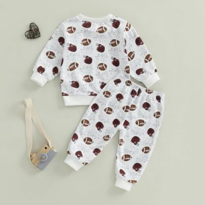 Little Champ Football-Themed Toddler Outfit Set - Image 4