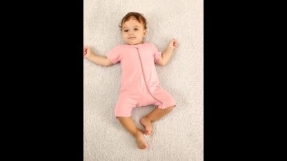 Adorable 2-Pack Unisex Baby Rompers with Two-Way Zipper - Image 7