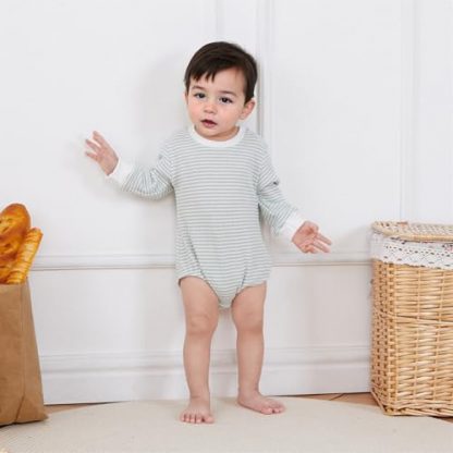 Cozy Waffle-Textured Unisex Baby Romper - Image 2