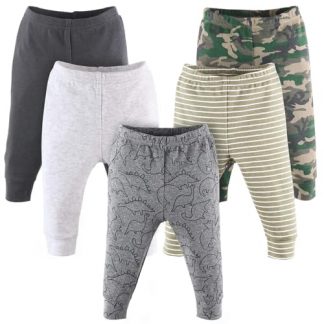 Adorable 5-Pack Baby & Toddler Pants Set - Dinosaur and Camo Themes