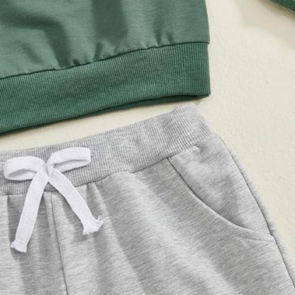 Cozy Toddler Boy's 2-Piece Outfit with Letter-Print Pullover and Drawstring Pants - Image 4