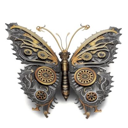 Steampunk Butterfly 3D Metal Puzzle Kit - Image 3