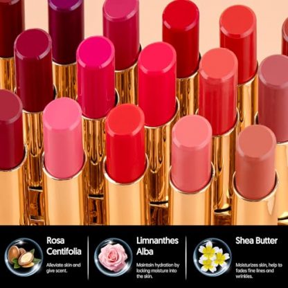 Lustrous Pink Lipstick with Hydrating Lip Balm - Image 6