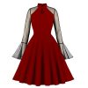Red-mock Neck