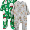 Green Santa/Grey Heather Reindeer
