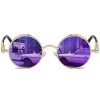 Golden Frame/Purple Lens