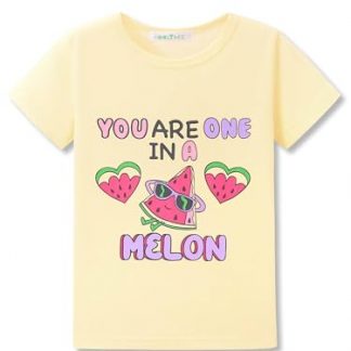 "One in a Melon" Green Graphic Tee for Toddler Girls