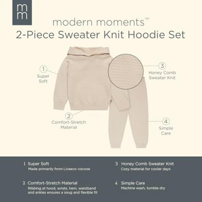 Cozy Honeycomb Knit Top and Pant Set for Girls - Image 6