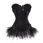 Women's Striped Butterfly-Bow Corset with Tutu Skirt