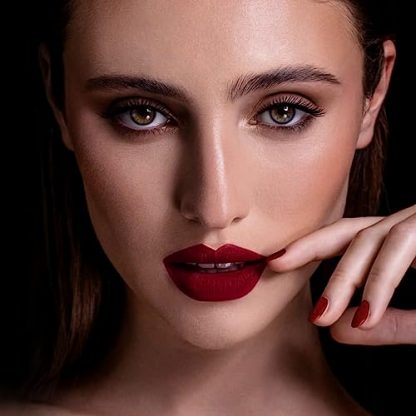 Dazzling Dark Red Matte Lipstick - Long-Lasting, Transferproof and Cruelty-Free - Image 3
