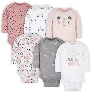 Baby Girls' 6-Pack Long-Sleeve Onesies Bodysuits