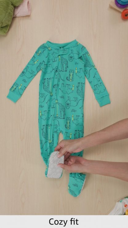 Cozy Cotton Footed Pajamas for Toddlers and Baby Boys, Pack of 3 - Image 7