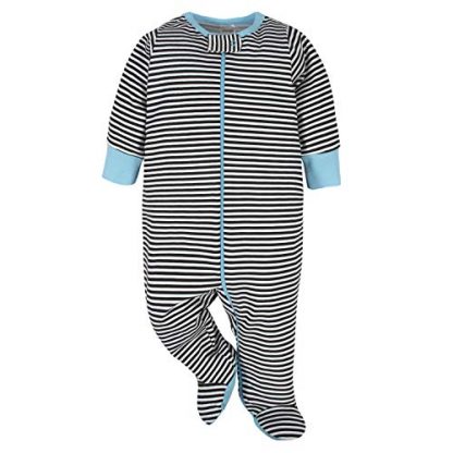 Adorable Baby Boy 4-Pack Sleep 'N Play Footies - Image 4