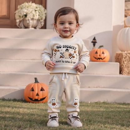 "Adorable Halloween-Themed Outfit for Newborn and Toddler Boys" - Image 2