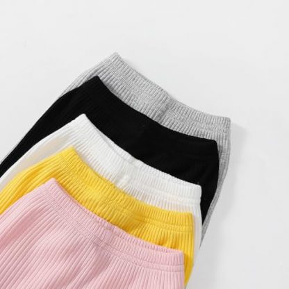 Adorable Toddler and Baby Girl Stretchy Flare Pants with Ruffle Detailing - 5-Pack - Image 2