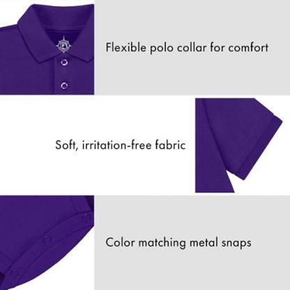 Collegiate Baby Polo Bodysuit - Multiple Colors Available - Image 5