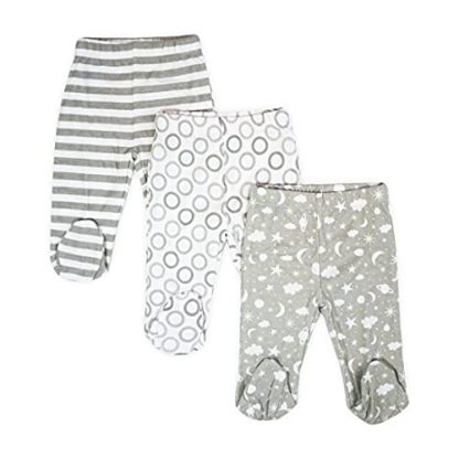 Comfy Trio Pack of Cotton Footed Pants for Baby Boys
