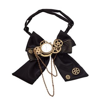 "Vintage Steampunk Bowtie: Retro-Industrial Costume Accessory"