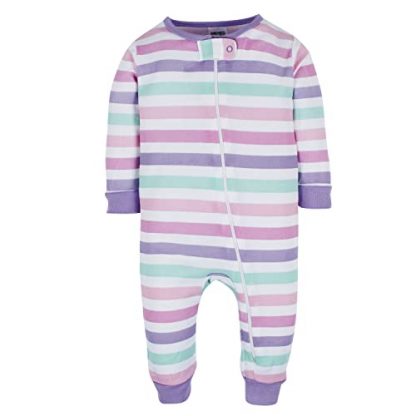 Cozy Trio of Baby Girl Cotton Sleepsuits - Image 4