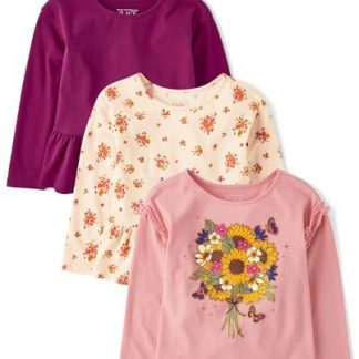 Adorable Long Sleeve Knit Shirts for Baby Girls and Toddlers
