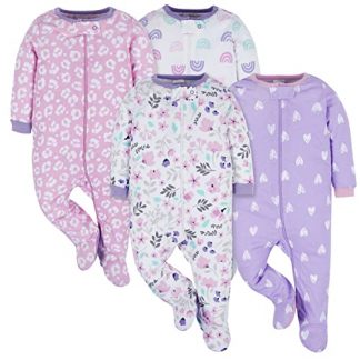 "Charming 4-Pack Baby Girl Sleep 'N Play Footies"
