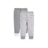 Grey Solid/Stripes 2-pk