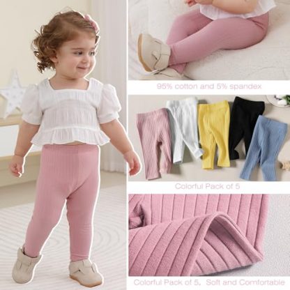 Versatile Unisex Baby Pants 5-Pack for 0-48 Months - Image 2