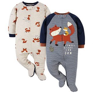 Baby Boys' 2-Pack Adorable Footed Pajamas