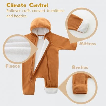 Cozy Infant Polar Fleece Zip-Up Hoodie for 0-18 Months - Image 2