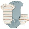 Ivory 2 Color Stripe/Medium Teal