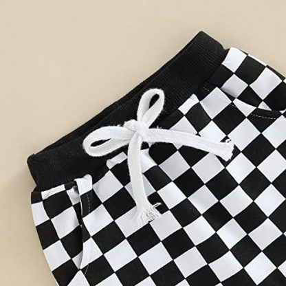 Unisex Toddler Checkerboard Plaid Trousers - Image 4