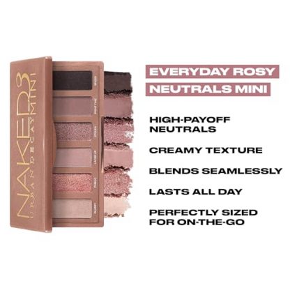 Miniature Rosy Neutrals Eyeshadow Palette with Mirror - Image 5