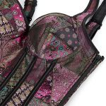 Women's Alluring Gothic Overbust Corset with Shoulder Straps & Halter Bustier Top - Image 5