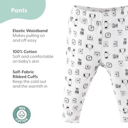 5-Pack Unisex Baby Safari Cotton Pants Set (0-24 Months) - Image 2