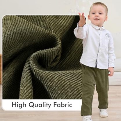 Versatile Toddler Boy's Elastic Waist Chino Pants with Pockets - Image 4