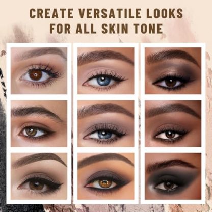 Compact 6-Shade Eyeshadow Palette with Mirror - Neutral Tones - Image 3