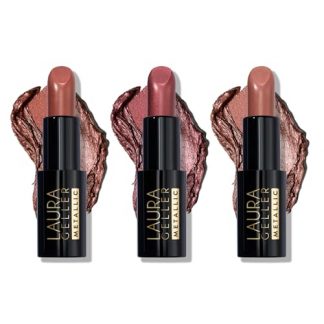 Dazzling Metallic Lipstick Trio - Safari Blaze, Whimsical Wine, Nifty Neutral