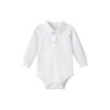 White-pique Long Sleeve