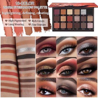 Seductress Matte & Shimmer Eyeshadow Palette: 18 Pro Pigmented Colors - Image 3