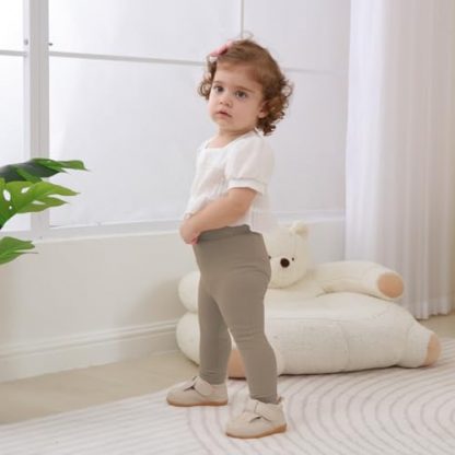 Comfy Cotton Ribbed Infant Leggings and Jogger Pants - Image 4