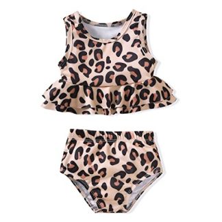 Adorable Toddler Girl Two-Piece Bathing Suit for Beach Fun
