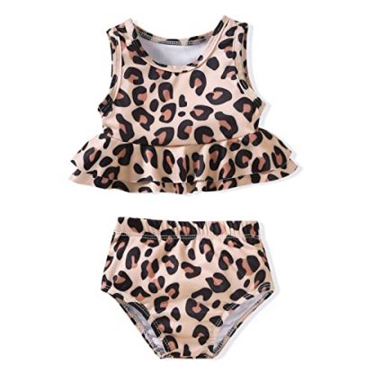 Adorable Toddler Girl Two-Piece Bathing Suit for Beach Fun