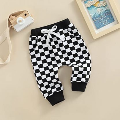 Unisex Toddler Checkerboard Plaid Trousers - Image 2