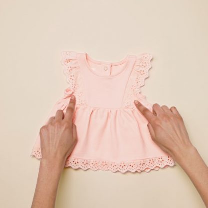 Delicate Eyelet Top & Short Set for Toddlers and Baby Girls - Image 7