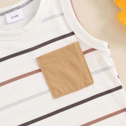 Striped Summer Ensemble for Baby Boys - Image 6