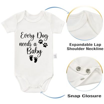 "Every Pup's Companion" Baby Bodysuits - Funny Cotton Rompers for Newborns & Toddlers - Image 4