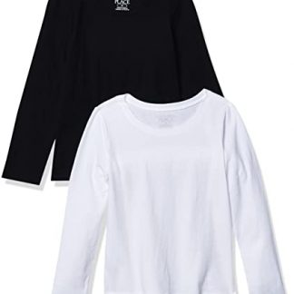 Girls' Essential Long Sleeve Layering T-Shirts (Pack of 2)